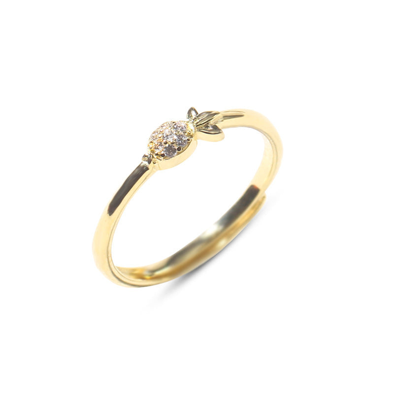 Ladies Ring Sterling Silver Inlaid Gem Fashion Jewelry Creative Design Ring For Women and Students White Gold 14k Gold Ring Female Ring