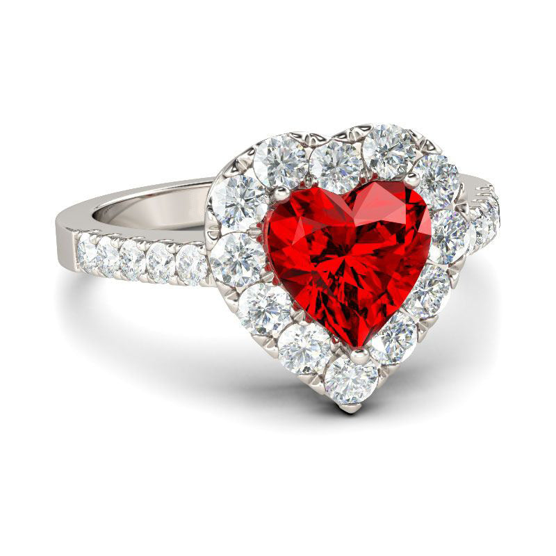 Womens Love Ring Brass White Steel Plated Promise Jewelry Gift For Her Anniversary European Design Inspired Today