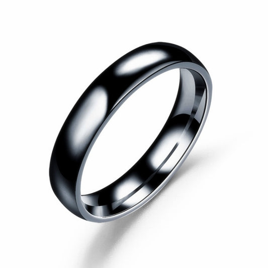Couple Rings Titanium Steel Alloy Matching Bands 4mm Width Durable Promise Rings Anniversary Wedding Gift Ready