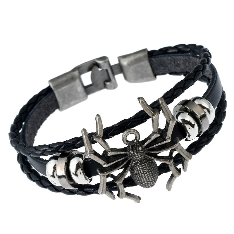 Handmade Leather Braided Bracelet Geometric Design Packed Anniversary Gifting Celebration Present For Business