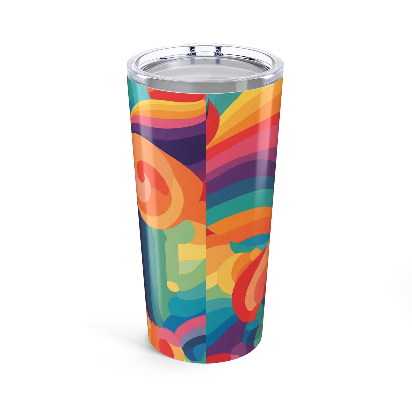 20 Oz Stainless Steel Printed Tumbler With Double Wall Vacuum Insulation Travel Mug Durable Spill Proof Coffee Cup