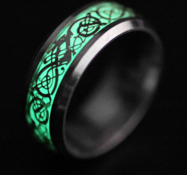 Mens Titanium Ring Steel Band Lord Of The Rings Style