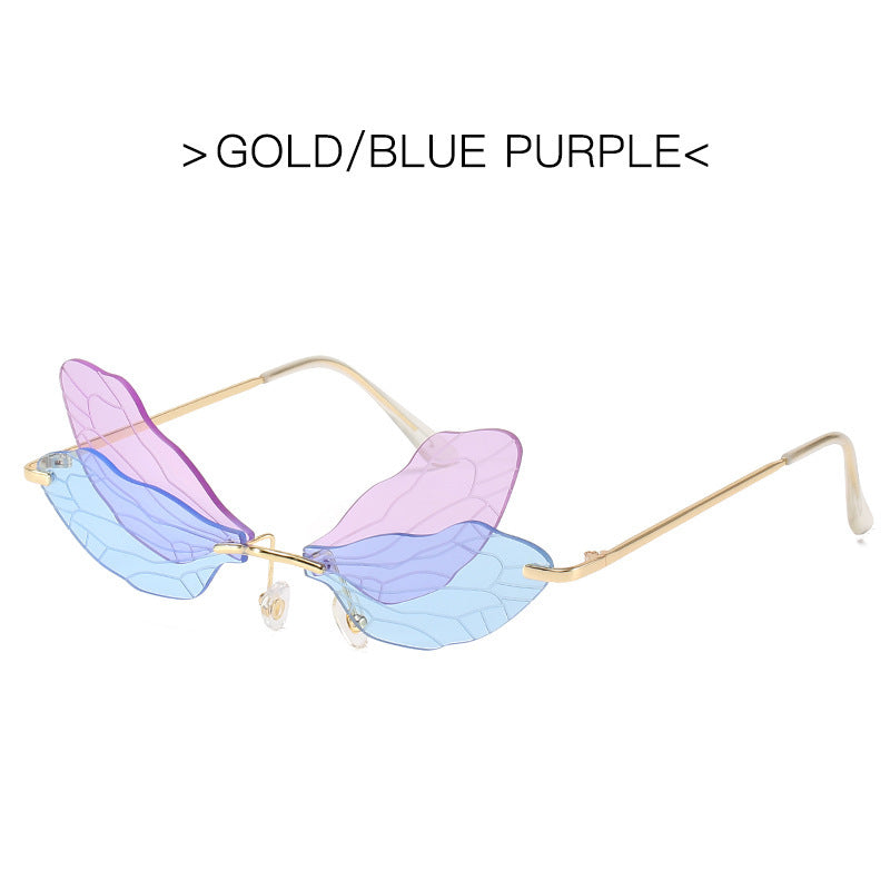 Unisex Sunglasses Gradient Lens Metal Frame Beachwears Eyewear Colorful Hip Hop Style Sunglasses Pro Polarized