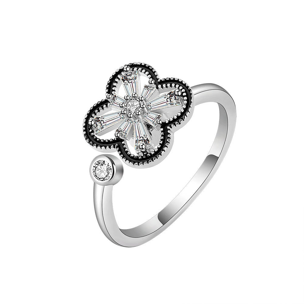 Unisex Fashion Ring With Personality Design White Gold