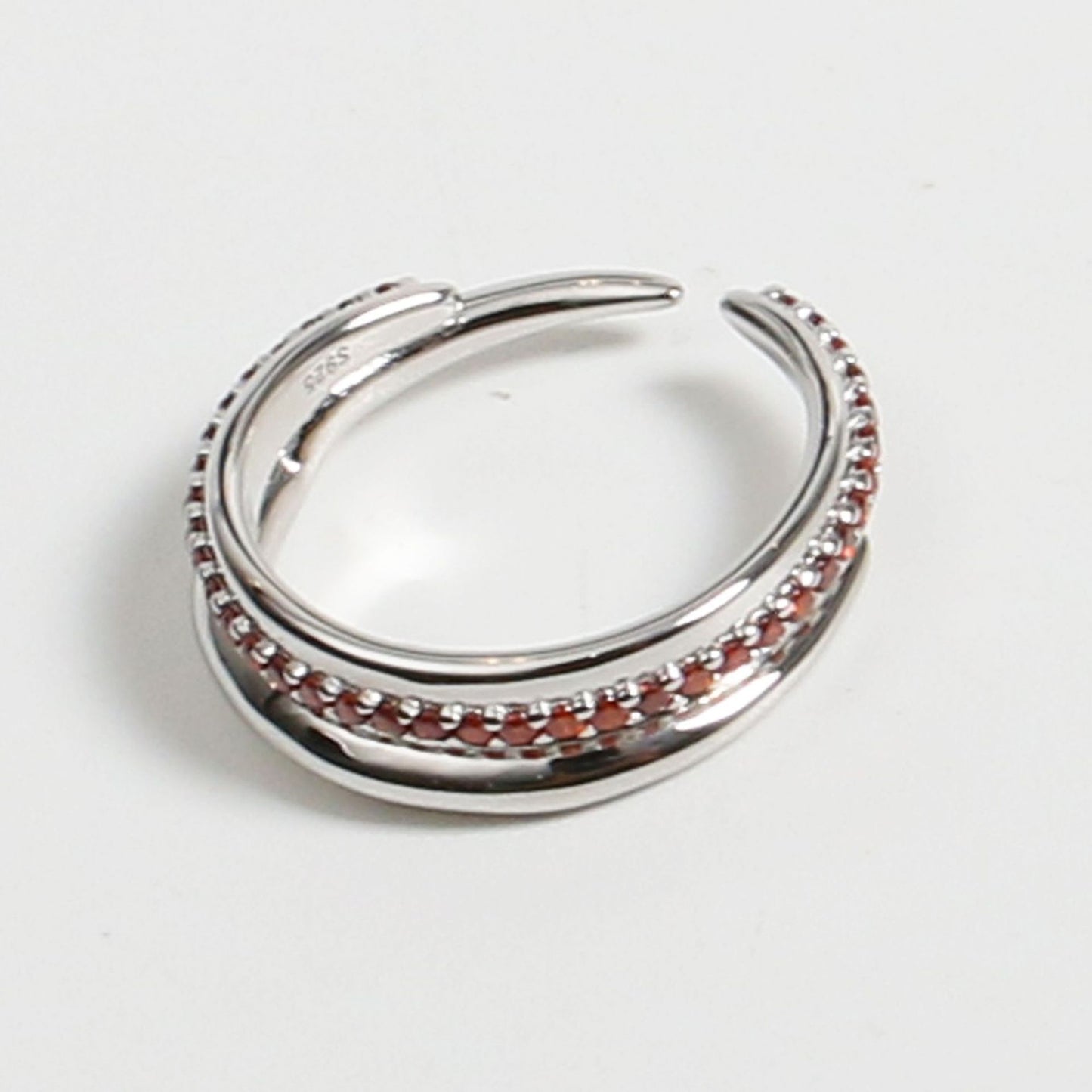 Geometric Metal Ring For Women Plated Fashion Jewelry Trendy Silver Tone Ring Minimalist Geometry Design Style