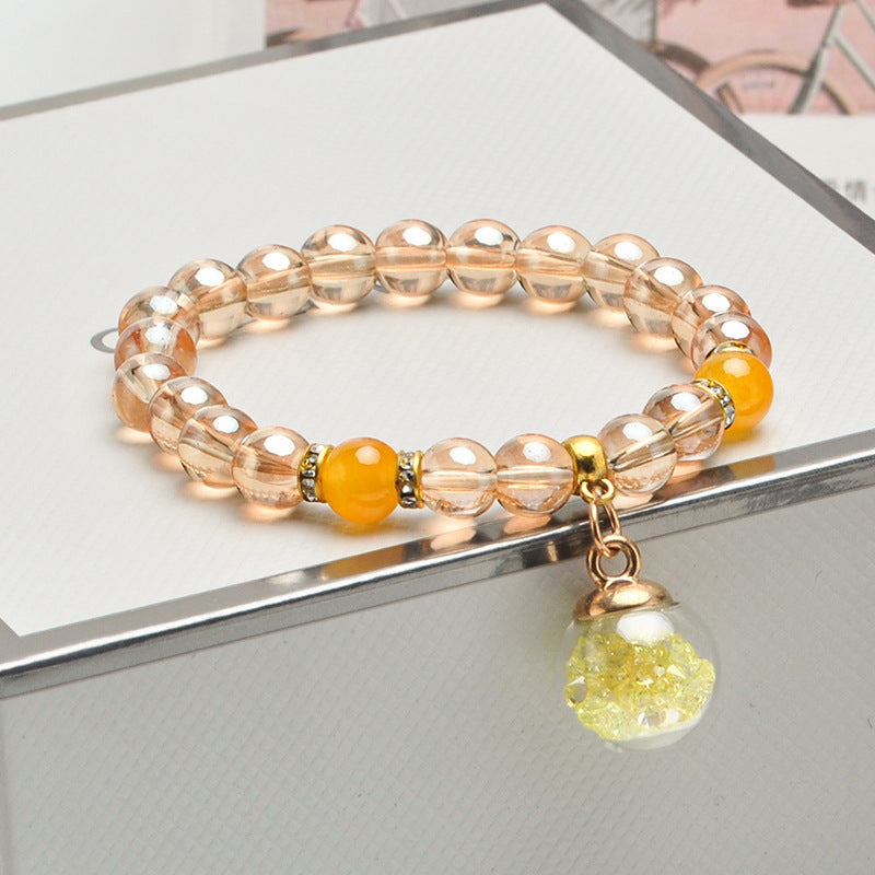 Korean Style Glass Couple Bracelets Set For Him And Her Sweet Matching Friendship Bracelets Colorful Glass Set