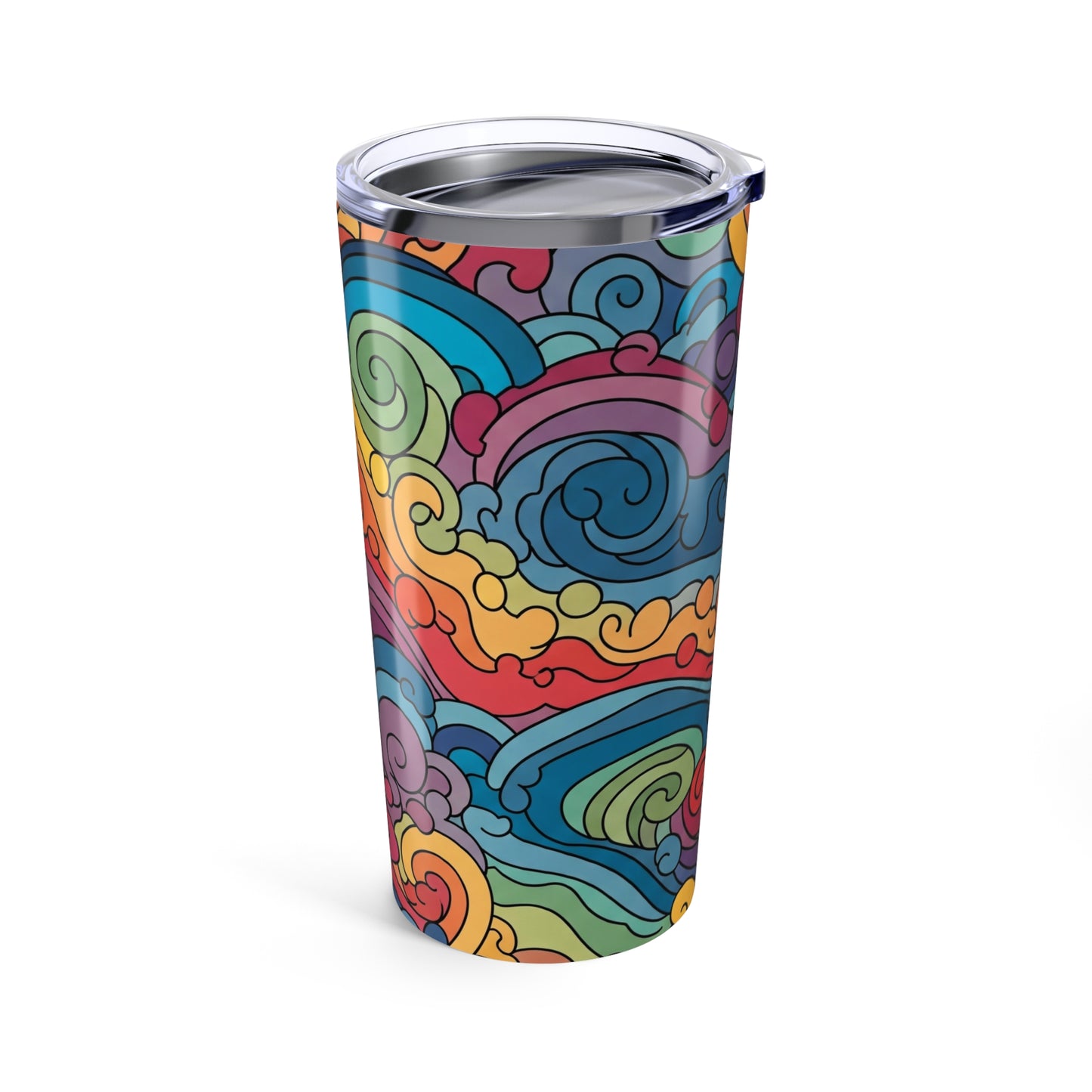20oz Stainless Steel Travel Mug With Double Wall Vacuum Insulation Leak Proof BPA Free Durable Printed Coffee