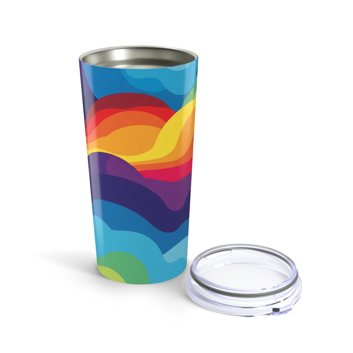 20oz Stainless Steel Tumbler Vacuum Insulation Leak Proof Travel Mug Printed Design Keeps Beverages Hot Or Cold