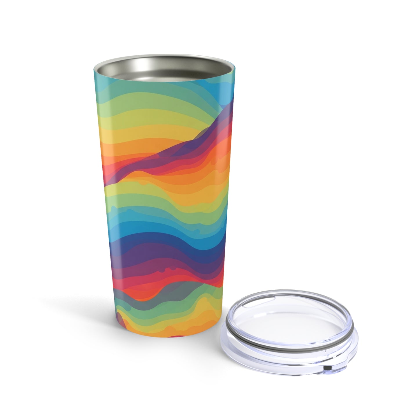 20 Oz Stainless Steel Printed Tumbler Double Wall Vacuum Insulated Spill Resistant Thermal Travel Mug With Lid BPA