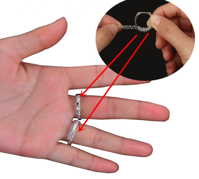 Ring Size Adjuster Set For Loose Rings With Polishing Cloth Durable Plastic 4 Pieces 3.82 Inch Easy To Use Fit