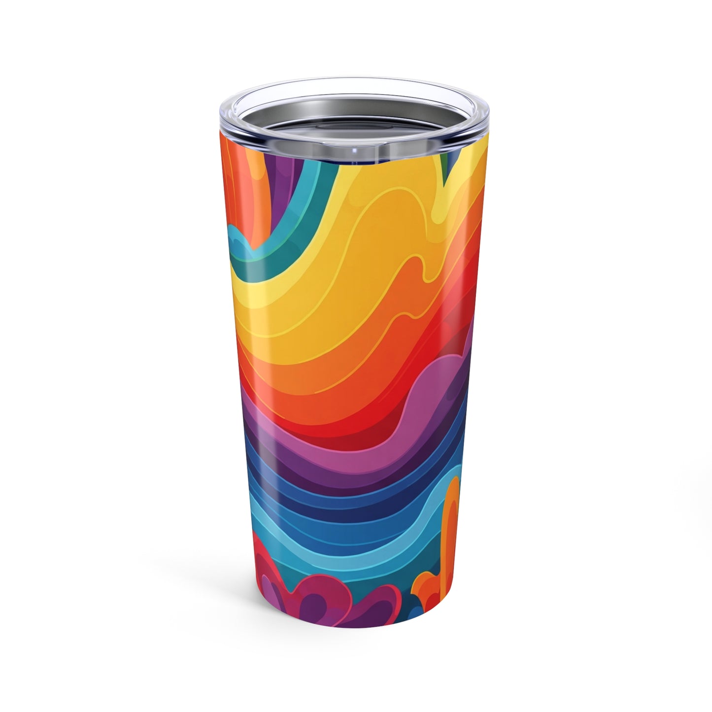 20 Oz Stainless Steel Tumbler With Printed Artwork Double Wall Vacuum Insulated Leak Proof Thermal Coffee Travel