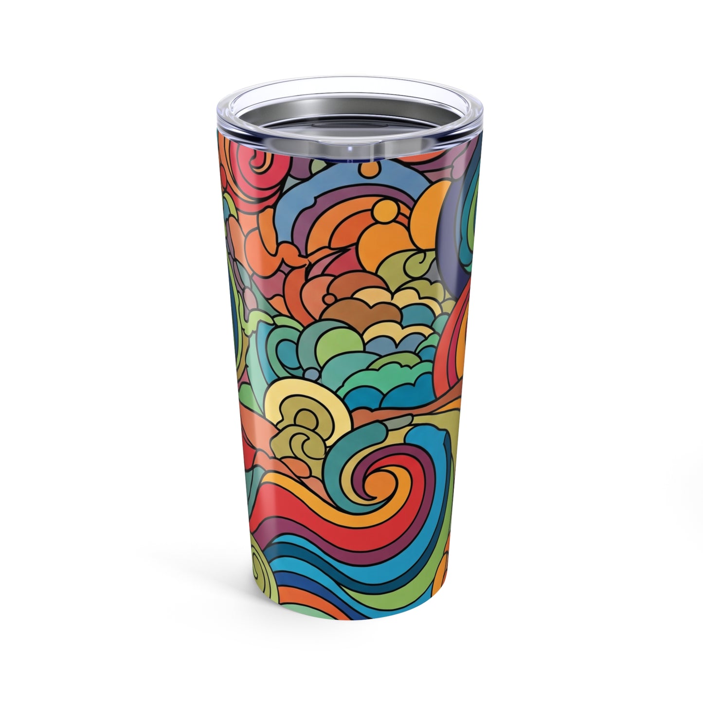 20 Ounce Stainless Steel Tumbler With Unique Printed Design Double Wall Vacuum Insulation Leak Proof BPA Free