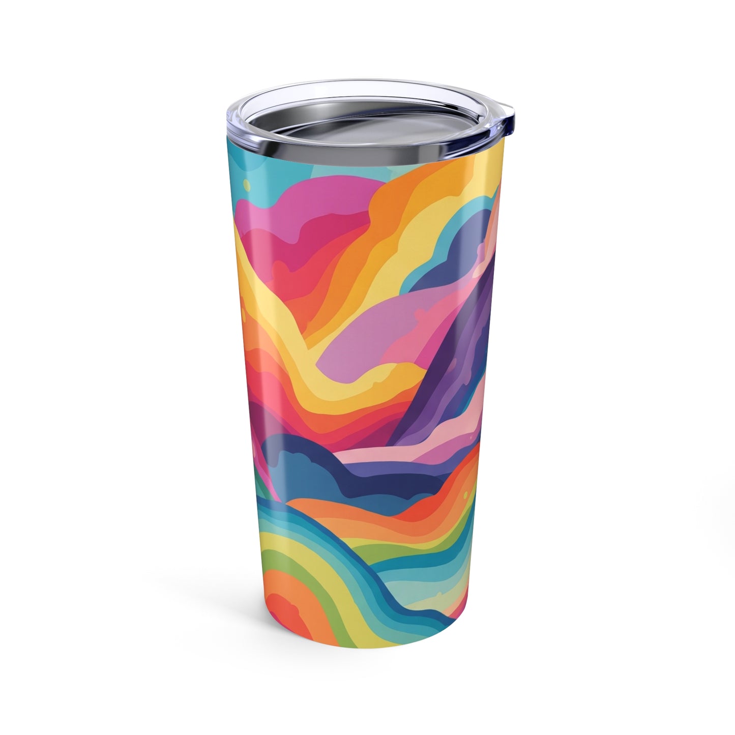 20oz Stainless Steel Tumbler With Printed Design Vacuum Insulated Spill Resistant BPA Free For Hot And Cold Drinks