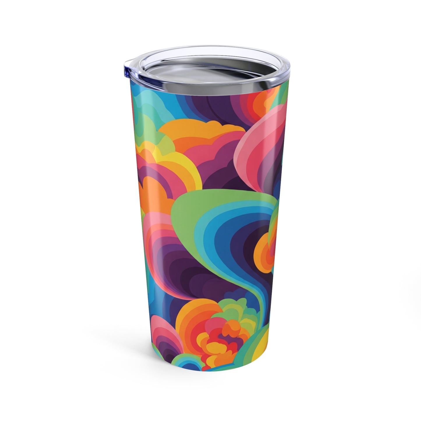 20oz Stainless Steel Tumbler With Double Wall Vacuum Insulation Spill Resistant And Printed Design For Daily Use