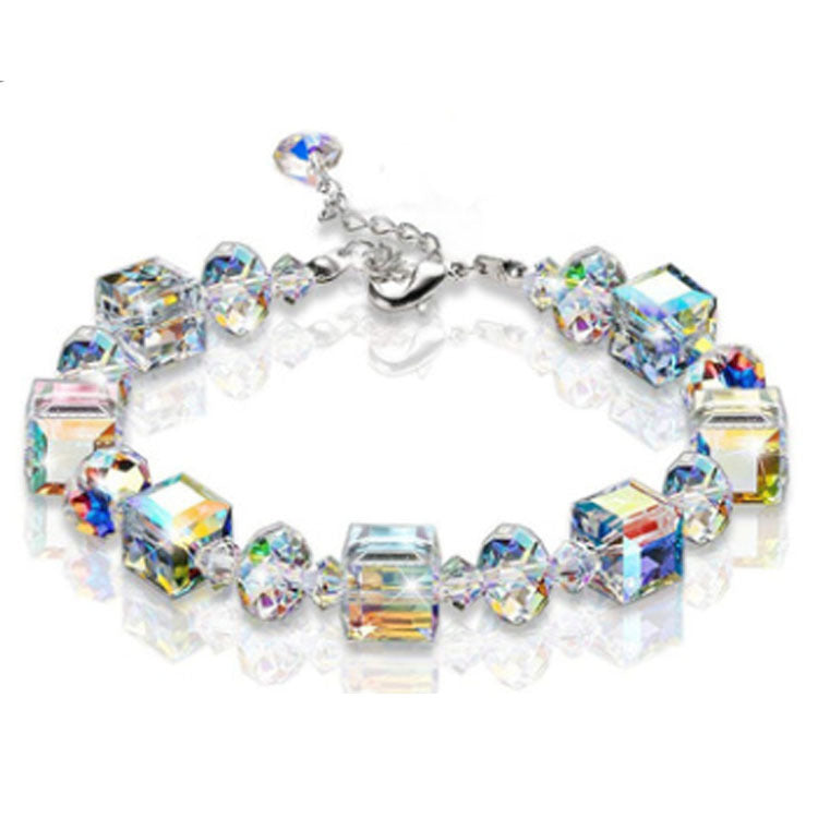 Glass Geometric Bracelet Lightweight Design With Extender Womens Jewelry Gift For Her Special Occasion For You