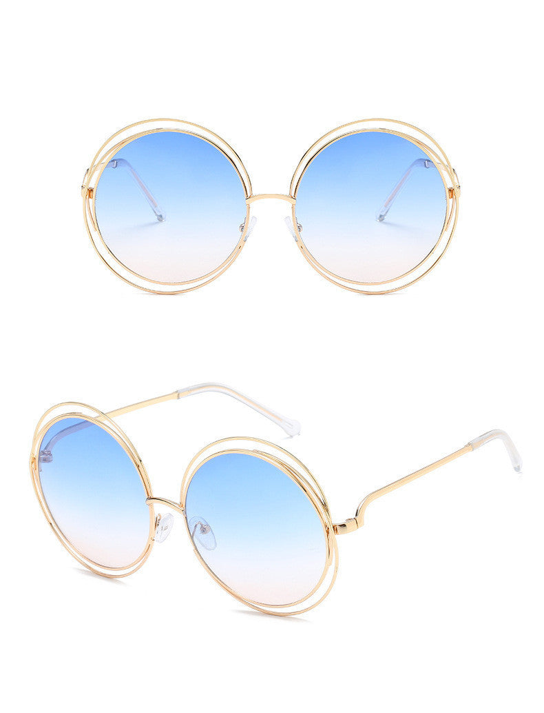 Mens Womens Round Sunglasses Metal Frame Resin Lens HD Vision UVA Protection UV Protection Waterproof UV Proof