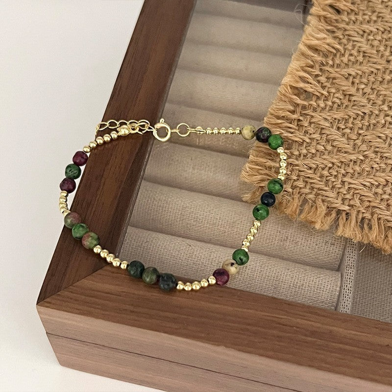 Women Electroplated Bracelet With Artificial Crystal Chic Design Fashionable Bangle Jewelry For Women And Girls