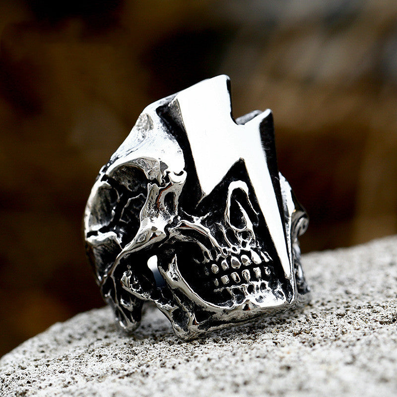 Titanium Steel Skull Ring For Men Women Retro Gothic Biker Fashion Accessory Skull Design Ring For Everyday Wear