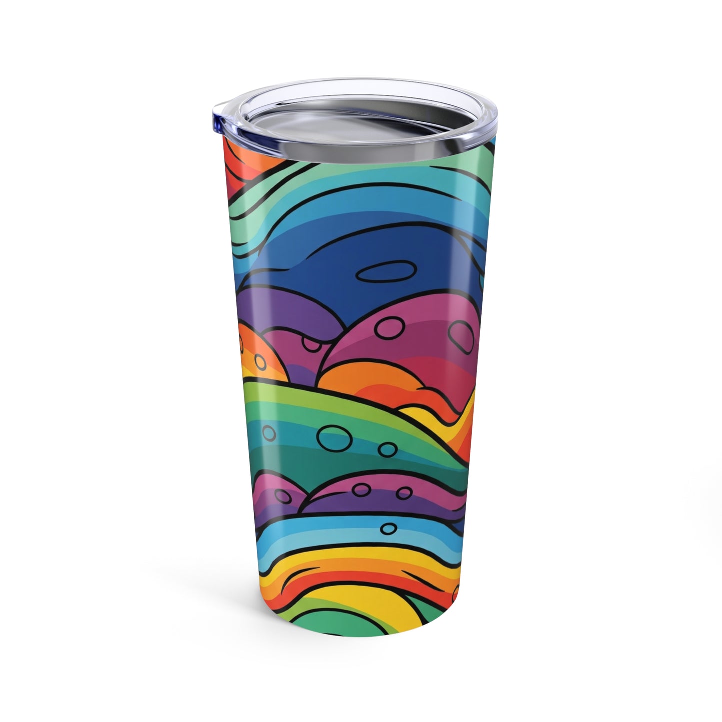 20 Oz Stainless Steel Travel Mug With Double Wall Vacuum Insulation Leak Proof BPA Free Printed For Hot And Cold