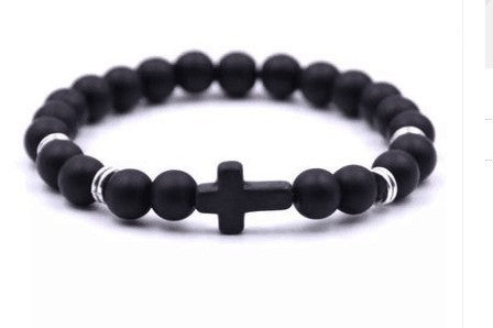 Unisex Natural Stone Beaded Bracelet Alloy Accent 8mm Beads For Men And Women Color Variants Perfect Accessory