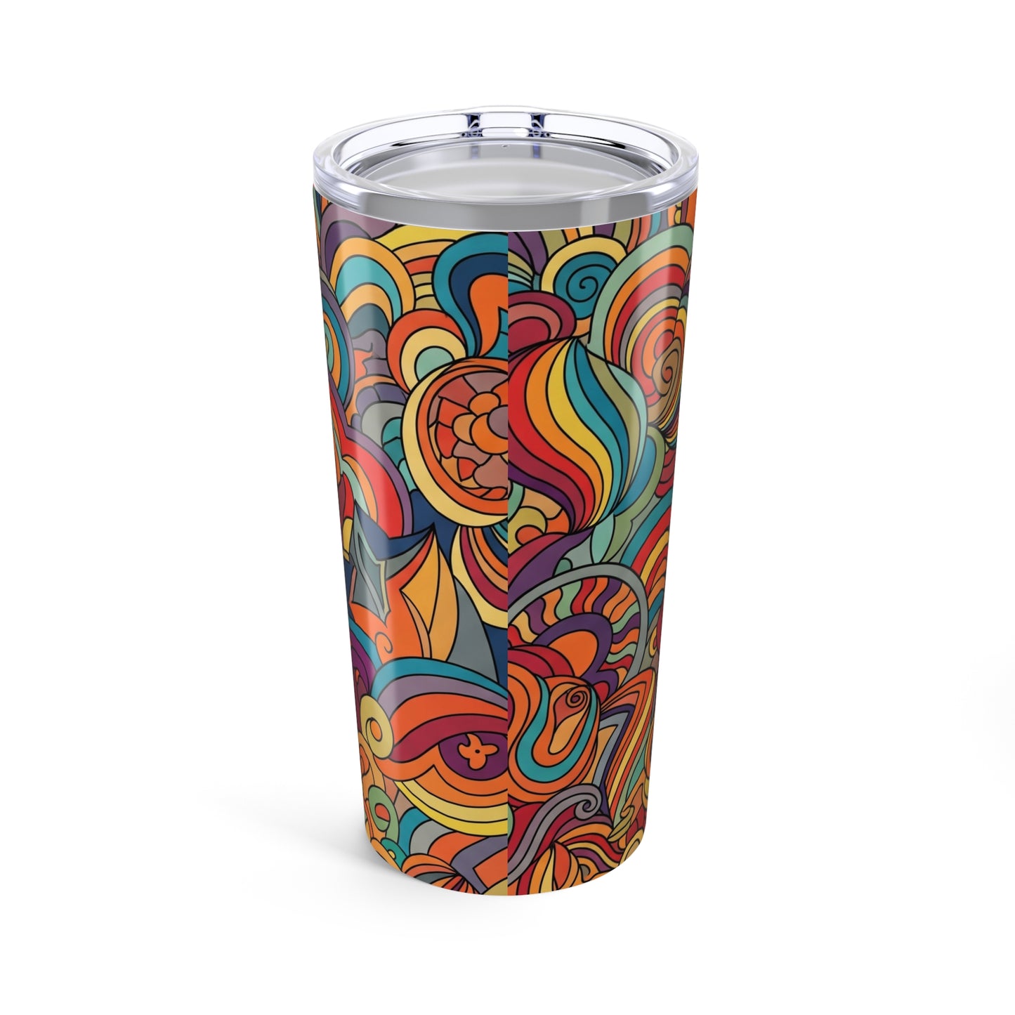 20oz Stainless Steel Tumbler With Printed Design Double Wall Vacuum Insulated Spill Resistant BPA Free Durable