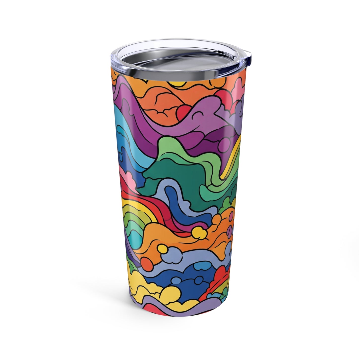20 Oz Stainless Steel Travel Mug With Double Wall Vacuum Insulation Spill Resistant Design And Printed Artwork