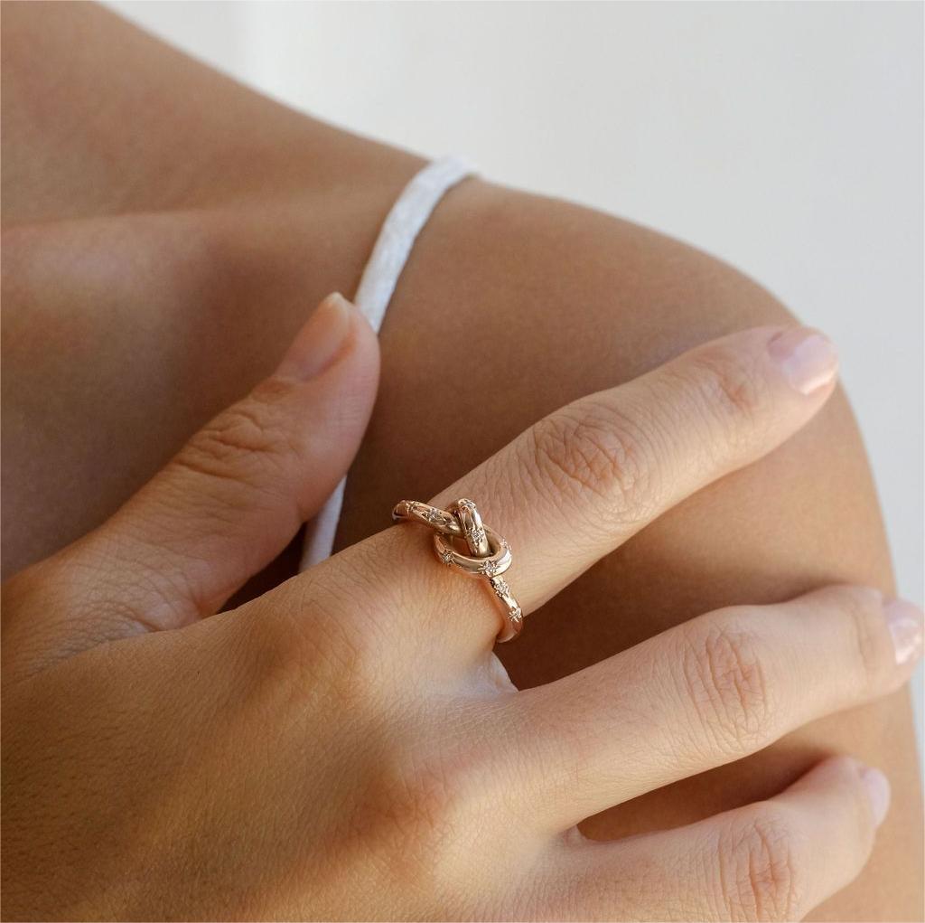 Copper Plated Gold Ring With Zircon Geometric Retro Style Size 6 7 8 Elegant Sparkle For Daily Wear Great Look