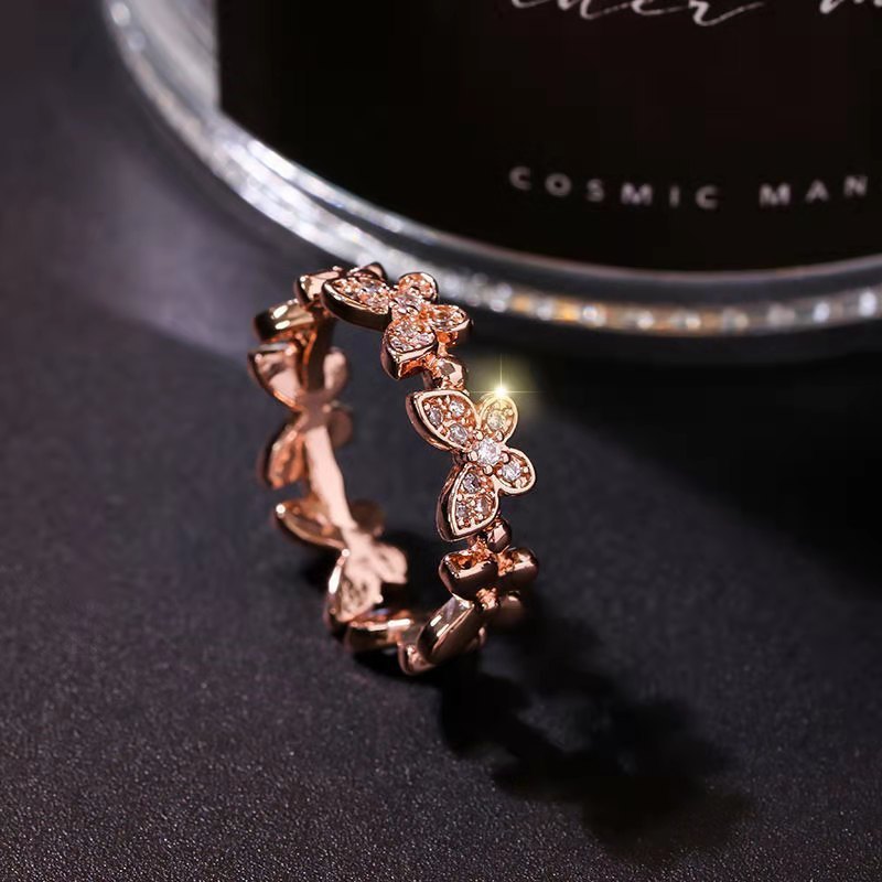 Butterfly Copper Ring For Women Retro Style Simple Fashion Accessory Hypoallergenic Nickel Free Jewelry Everyday Wear