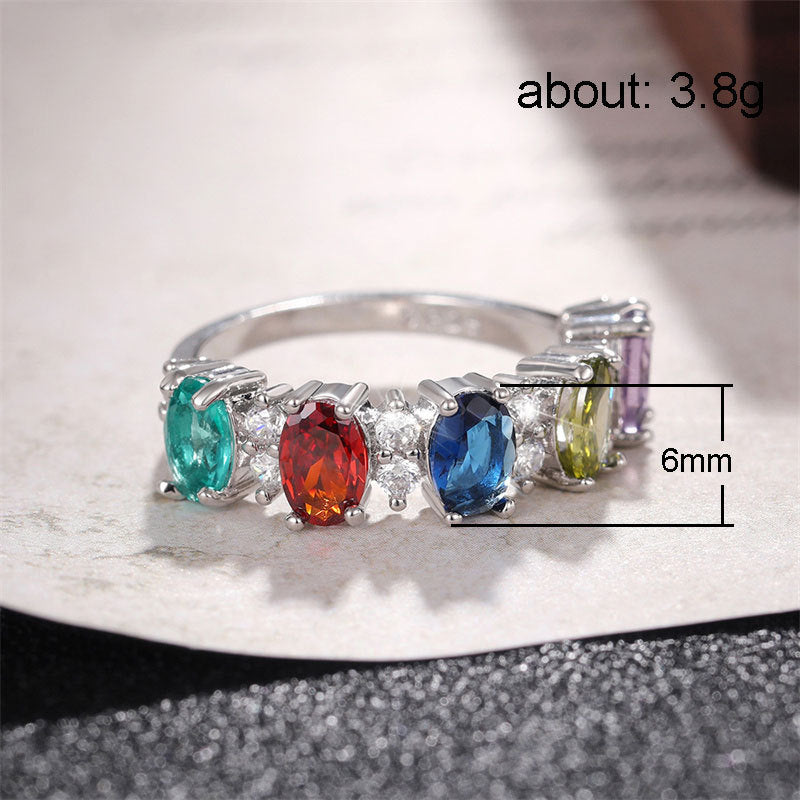 Copper Zircon Ring Geometric Design For Women Elegant Fashion Accessory Everyday Jewelry Sparkle Everyday Glow