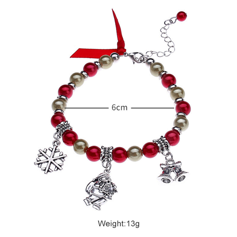 Christmas Tree Charm Bracelet Festive European Alloy Jewelry for Women and Girls Electroplated Finish Elegance