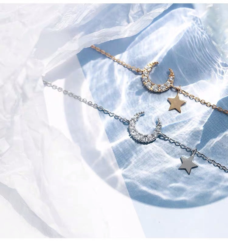 Copper Star Moon Bracelet For Women Korean Style Gift Individually Packed For Trade Fair And Anniversary For Gifting