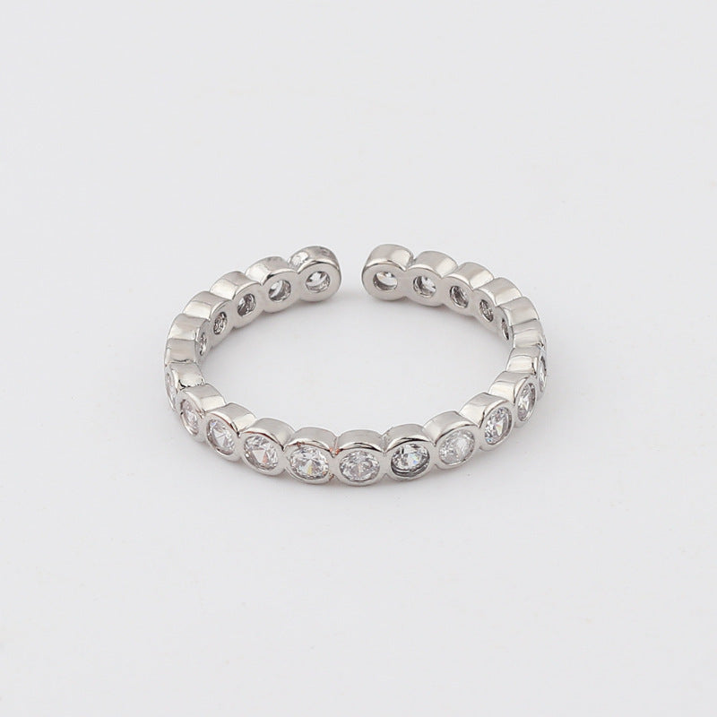 Womens Adjustable Devils Eye Ring With Color Zircon Stones Copper Geometric Dripping Design For Everyday Wear Today