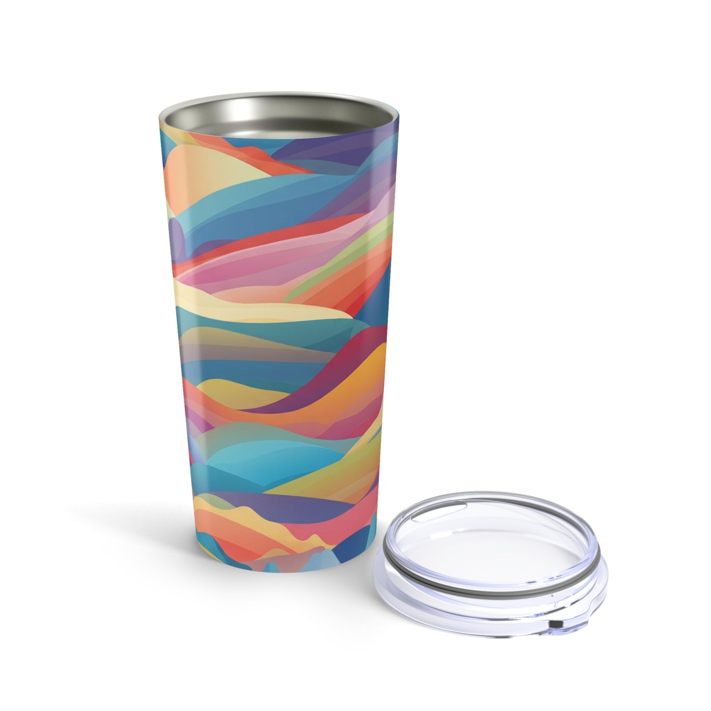 20oz Stainless Steel Tumbler With Double Wall Vacuum Insulation Spill Resistant Travel Mug For Hot Or Cold Drinks