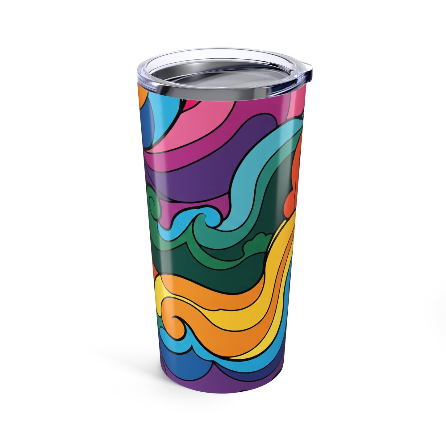 20oz Stainless Steel Tumbler With Double Wall Vacuum Insulation Leak Proof Travel Mug With Lid Printed For Hot Or
