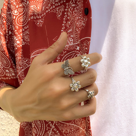 Mens Retro Gold Plated Geometric Ring Modern Vintage Design Ring For Him Great Everyday Accessories Gift Ideas