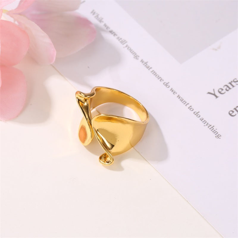 Copper Geometric Ring For Women Simple Elegant Jewelry