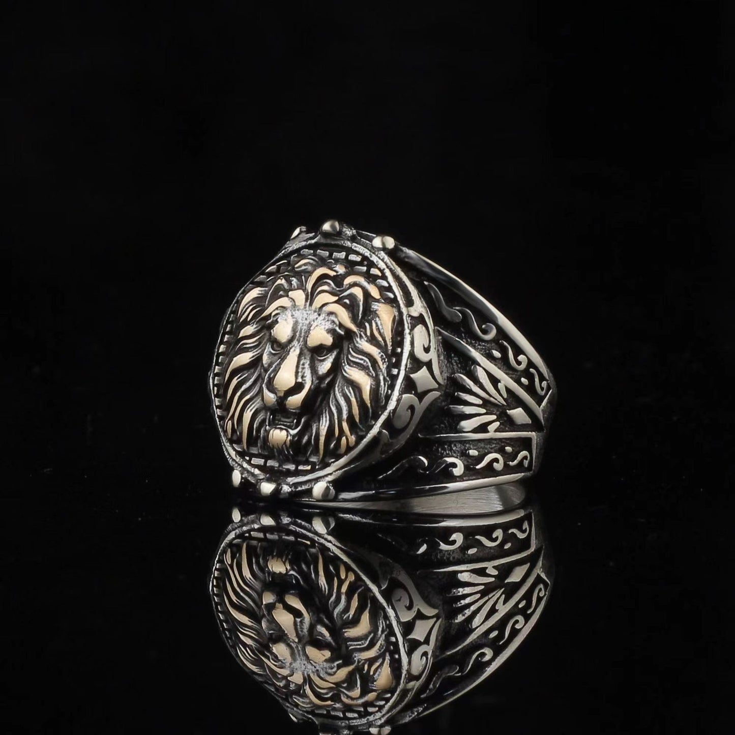 Gold Lion Head Ring Ornament In Zinc Alloy Sizes 7 8 9 10 11 12 13 A Fashion Statement For Everyday Wear Daily