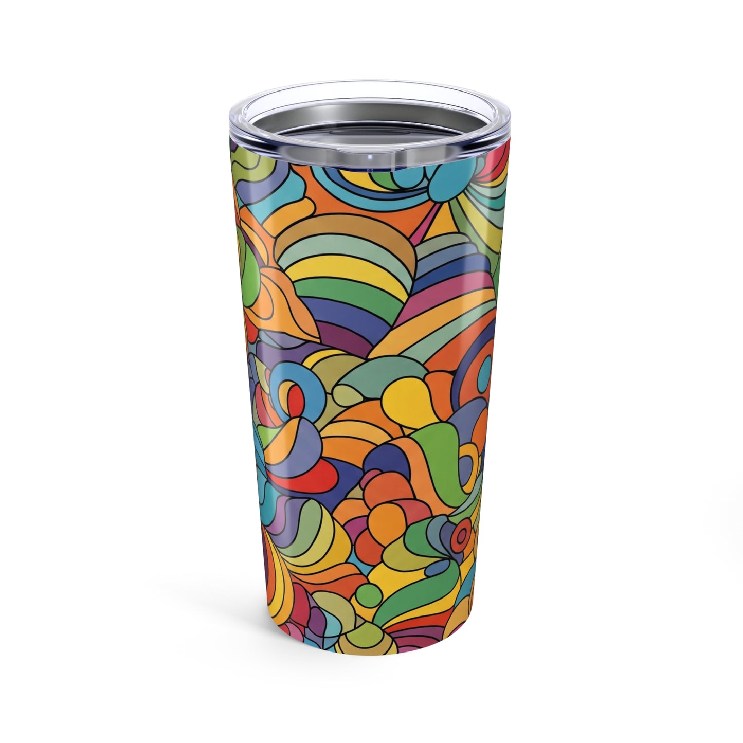 20oz Stainless Steel Printed Tumbler With Double Wall Vacuum Insulation And Spill Resistant Lid For Hot Or Cold