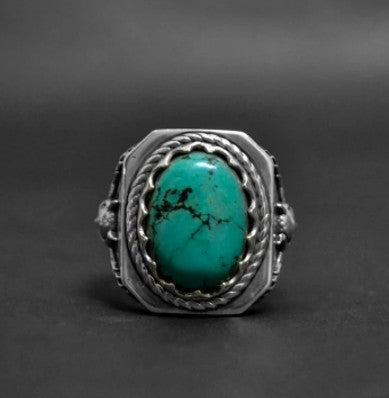 Mens Geometric Ring Electroplated Steel Tone European American Fashion Accessory Durable Modern Statement Band