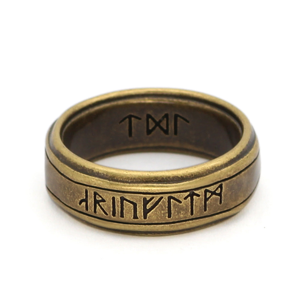 Stainless Steel Ring Ancient Bronze Size 8 9 10 11 12 Stylish Simple Personality Accessories Ring Stylish Ring