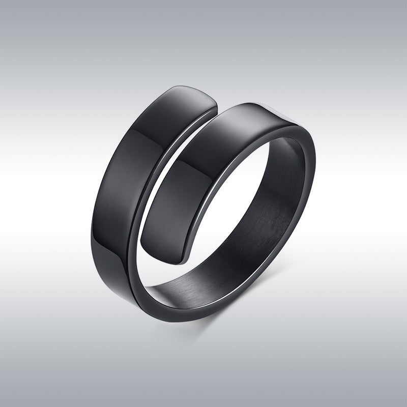 Titanium Steel Open Ring Unisex Minimalist Fashion Accessory Korean Style Trendy Gift For Men And Women Everyday Wear