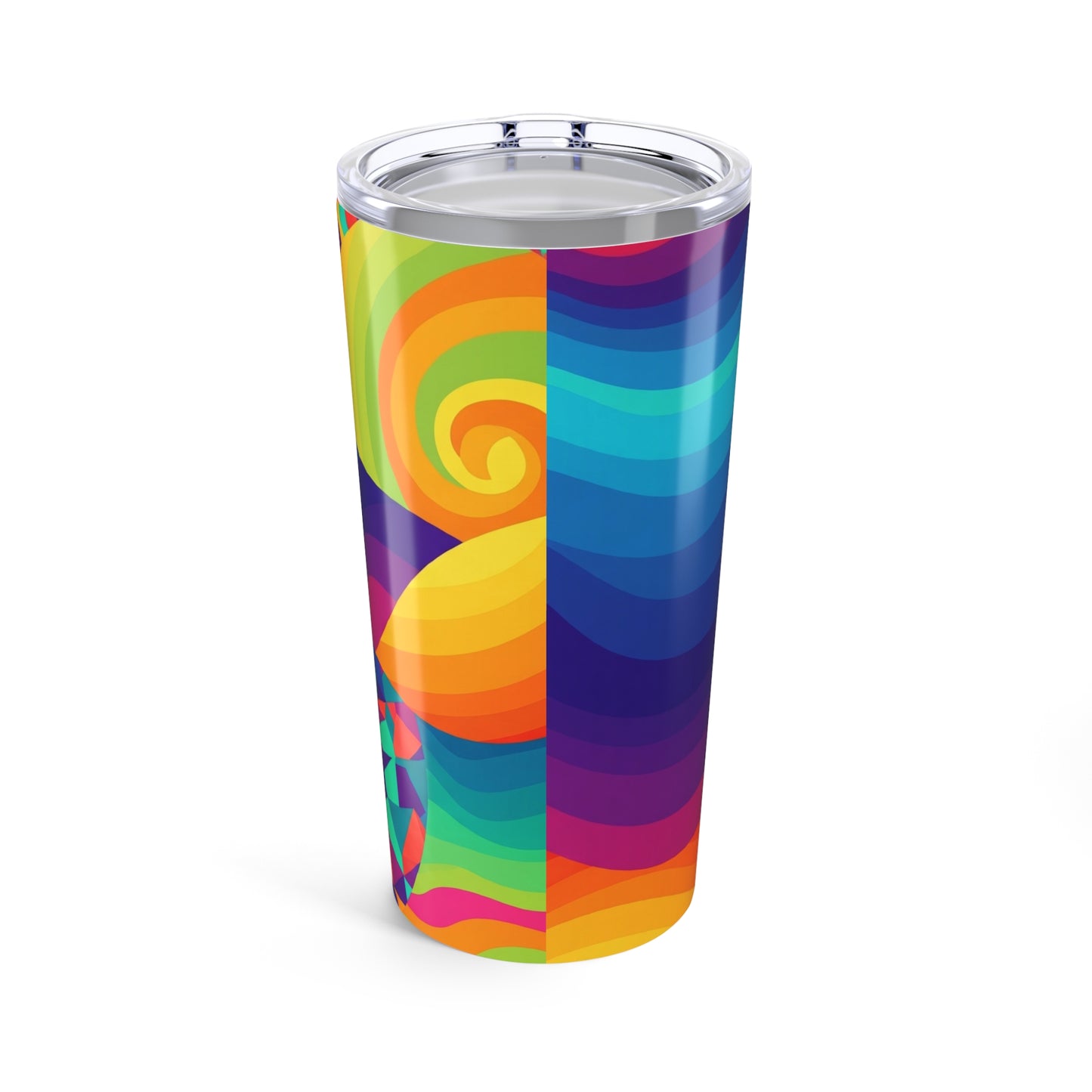 20oz Stainless Steel Tumbler Double Wall Vacuum Insulation Spill Resistant Printed Design For Hot And Cold