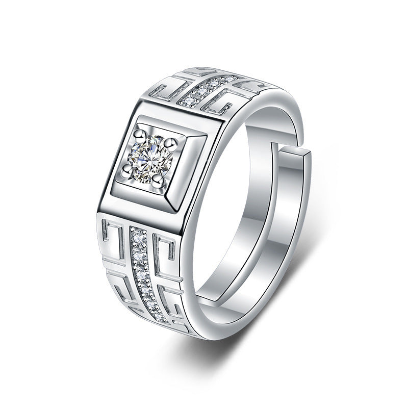 Elegant Diamante Silver Couple Rings For Anniversaries Weddings And Engagements Promise Rings For Couples Gift
