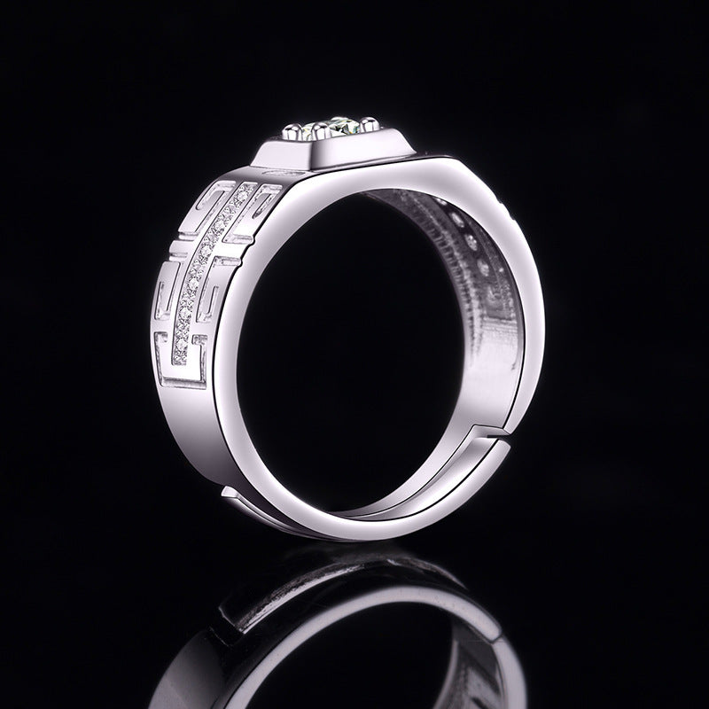 Elegant Diamante Silver Couple Rings For Anniversaries Weddings And Engagements Promise Rings For Couples Gift
