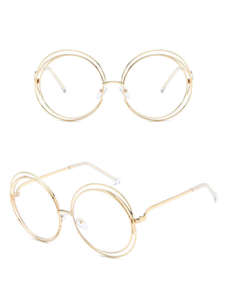 Mens Womens Round Sunglasses Metal Frame Resin Lens HD Vision UVA Protection UV Protection Waterproof UV Proof