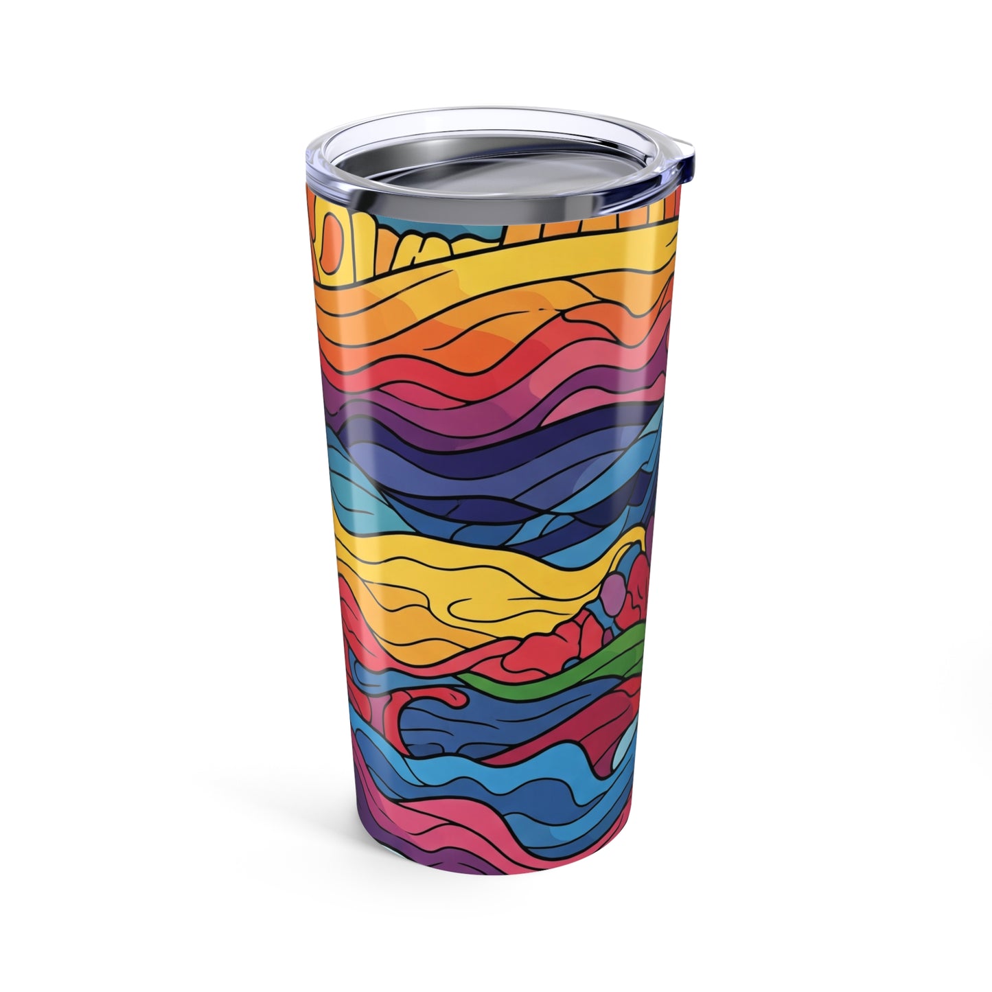 20 Oz Stainless Steel Tumbler With Double Wall Vacuum Insulation Leak Proof For Hot Or Cold Beverages Printed