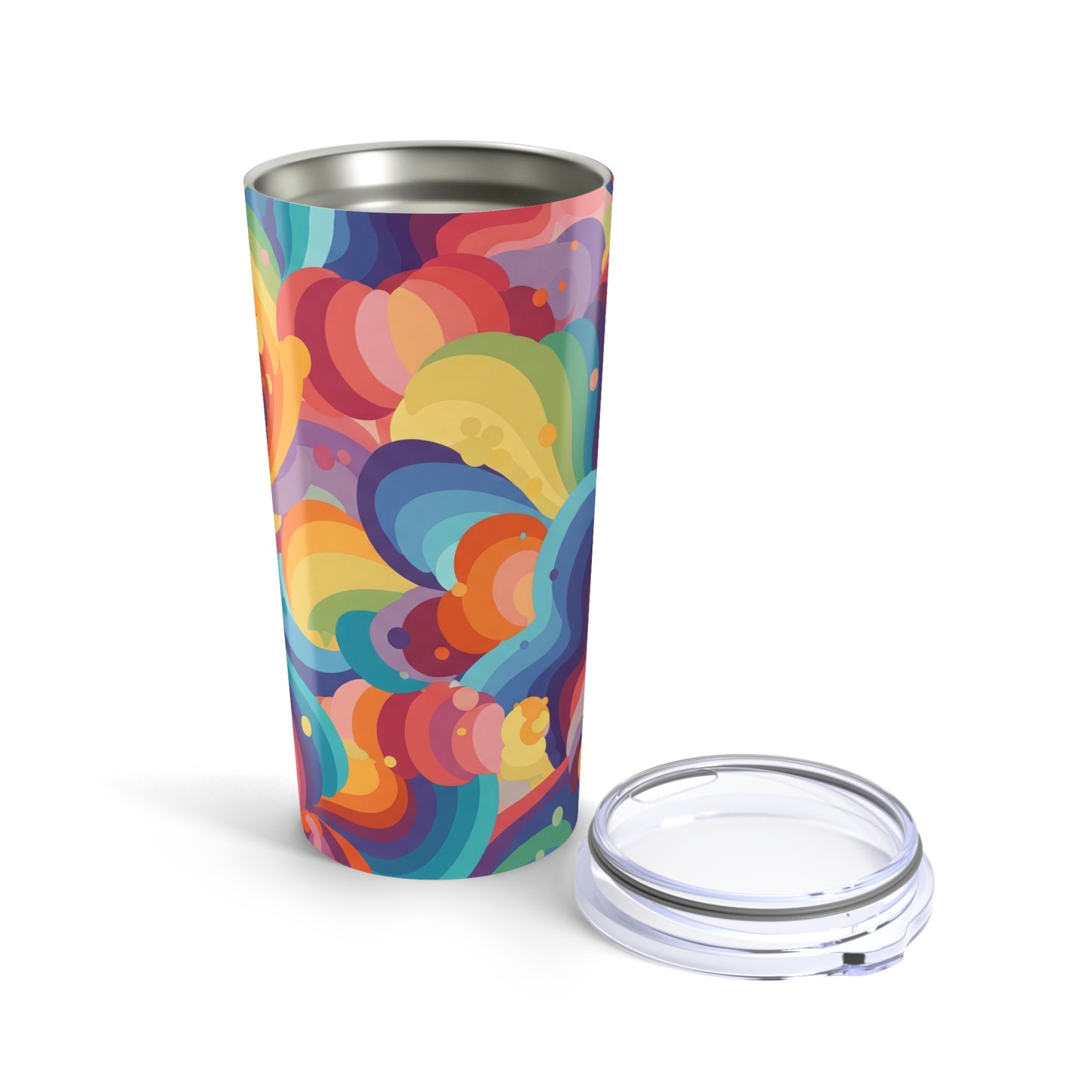 20oz Stainless Steel Printed Tumbler With Double Wall Vacuum Insulation Leak Proof Travel Mug For Hot And Cold