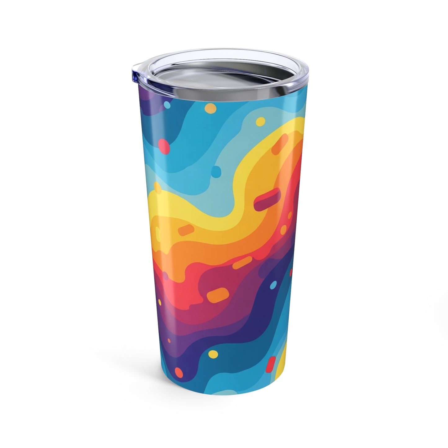 20oz Stainless Steel Printed Tumbler Double Wall Vacuum Insulation Spill Resistant Keeps Drinks Hot Or Cold All Day
