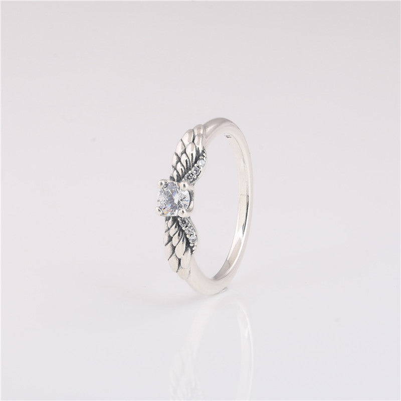 Womens Angel Wings Ring Electroplated High Quality Elegant Finger Jewelry Gift For Her Durable Fashion Accessory