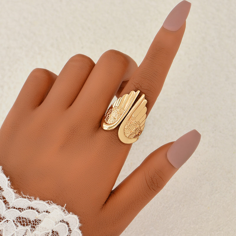 Geometric Metal Ring Trendy Fashion Statement For Everyday Wear Or Special Occasions Women Elegant Polished Finish